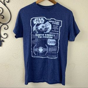 💎 Star Wars Blue Graphic Shirt Medium